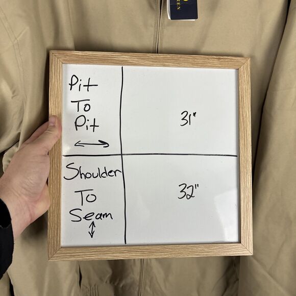 Ralph Lauren Mens Khaki Tan Bi Swing Jacket Navy Blue Pony Size 3XLT NWT - Picture 7 of 7